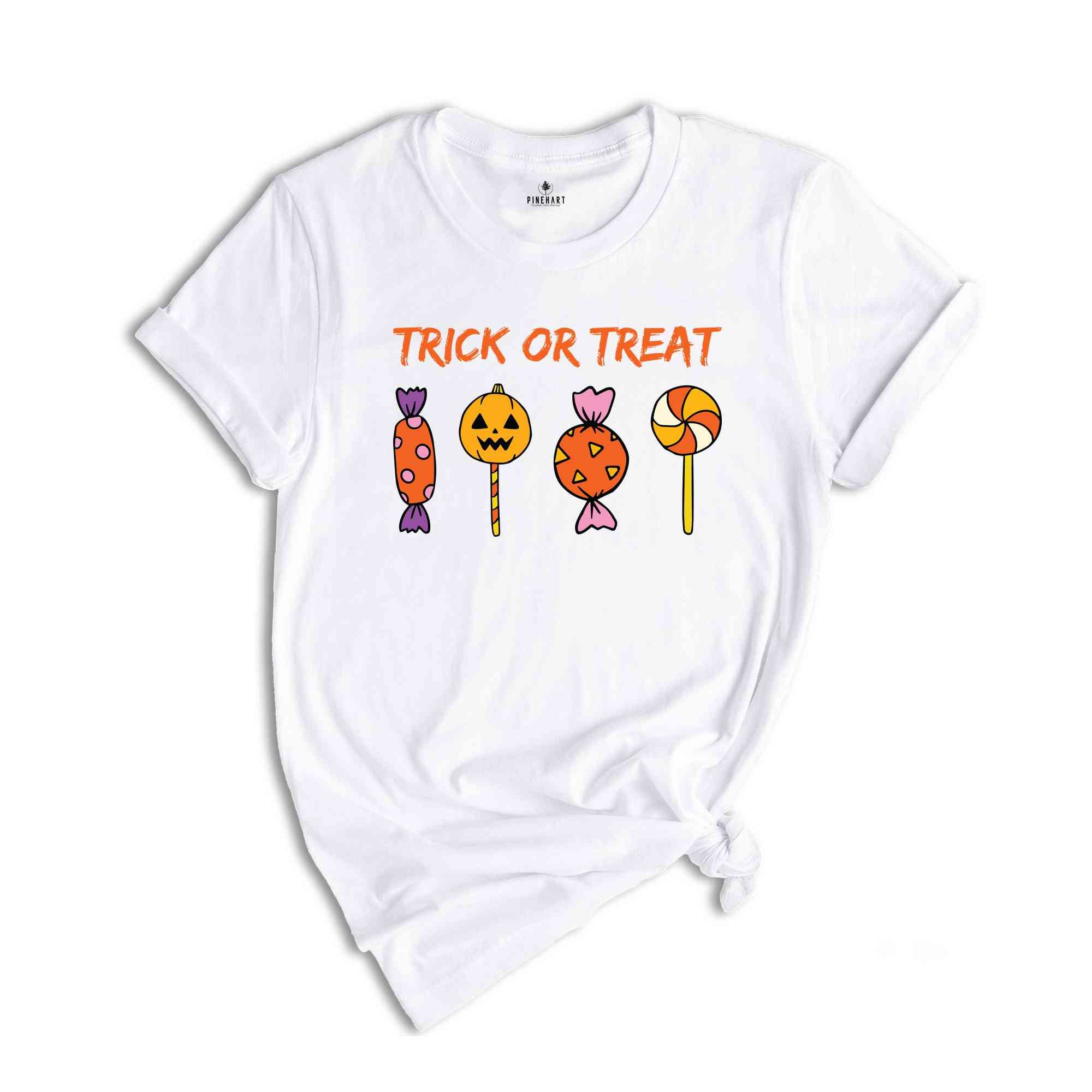 Trick Or Treat Shirt, Halloween Candy T-Shirt, Halloween Treats Tee, Pumpkin Shirt, Halloween Gifts For Candy Lovers