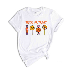 Trick Or Treat Shirt, Halloween Candy T-Shirt, Halloween Treats Tee, Pumpkin Shirt, Halloween Gifts For Candy Lovers