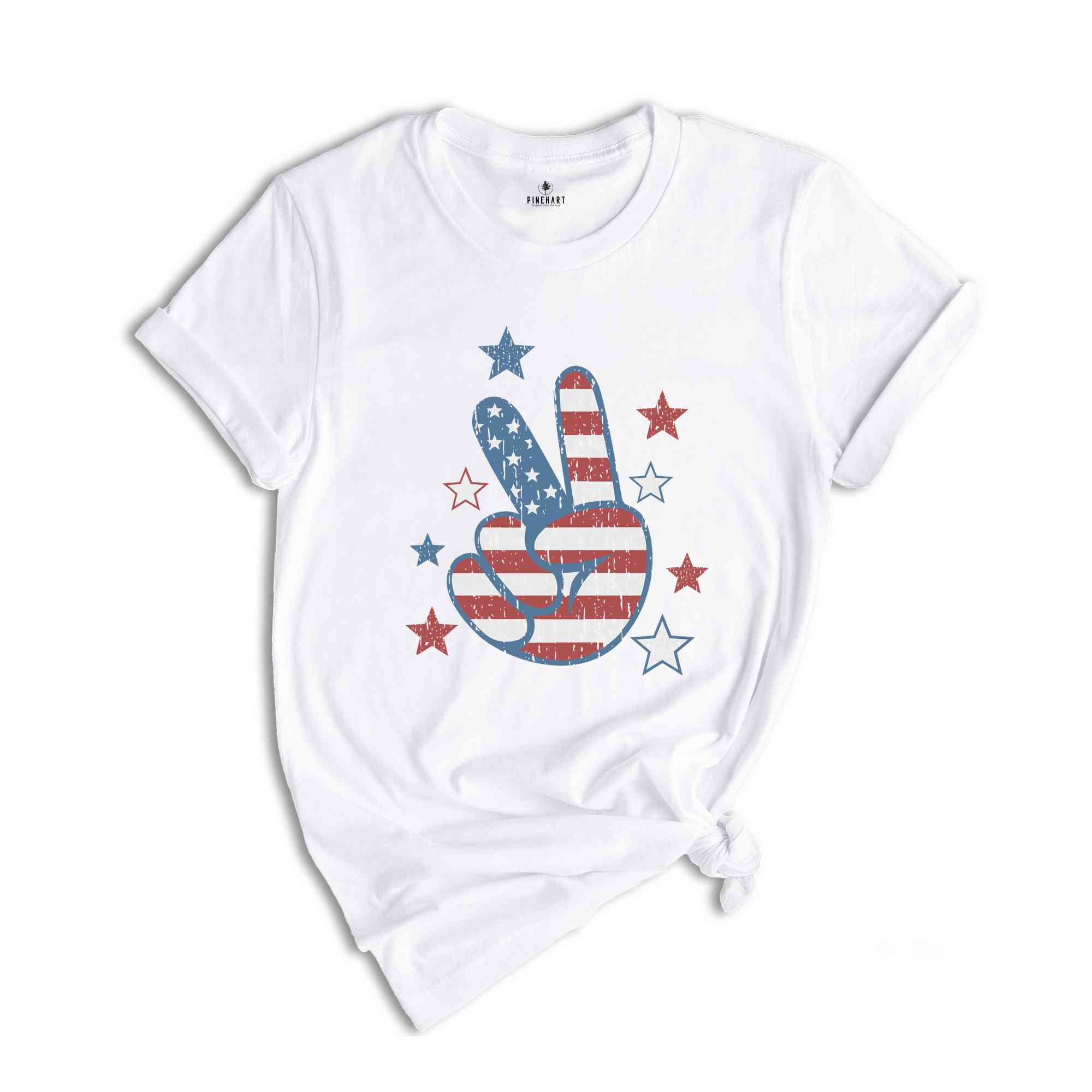 America Peace Sign Shirt, America Peace Shirt, Patriotic Shirt, Republican Shirt, USA Flag Shirt, 4th Of July Shirt, America Freedom Shirt