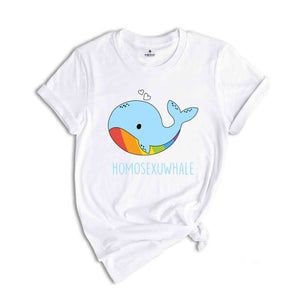 Homosexuwhale Shirt, Funny LGBT Shirt, Cute LGBT Shirt, Pride Rainbow Shirt, LGBTQ Pride Shirt, Animal Lover Shirt, Cute Whale Shirt