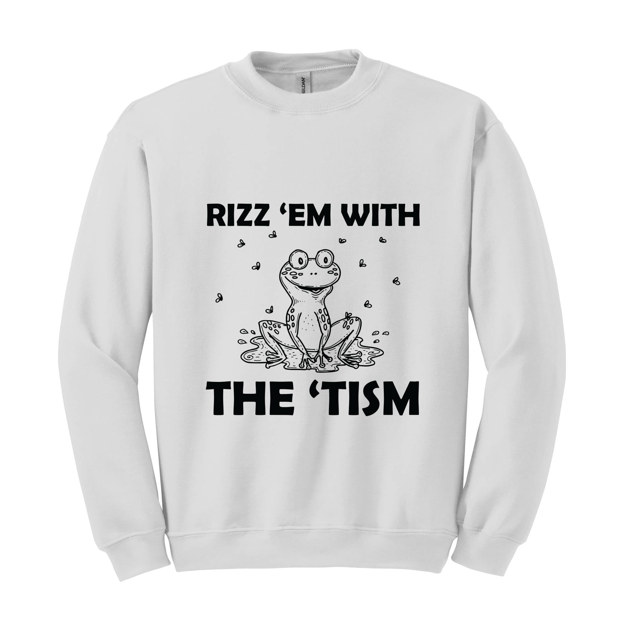 Rizz Em With The Tism Sweatshirt, Funny Frog Sweatshirt, Silly Frog Sweatshirt, Depression Sweatshirt, Funny Autism Sweatshirt