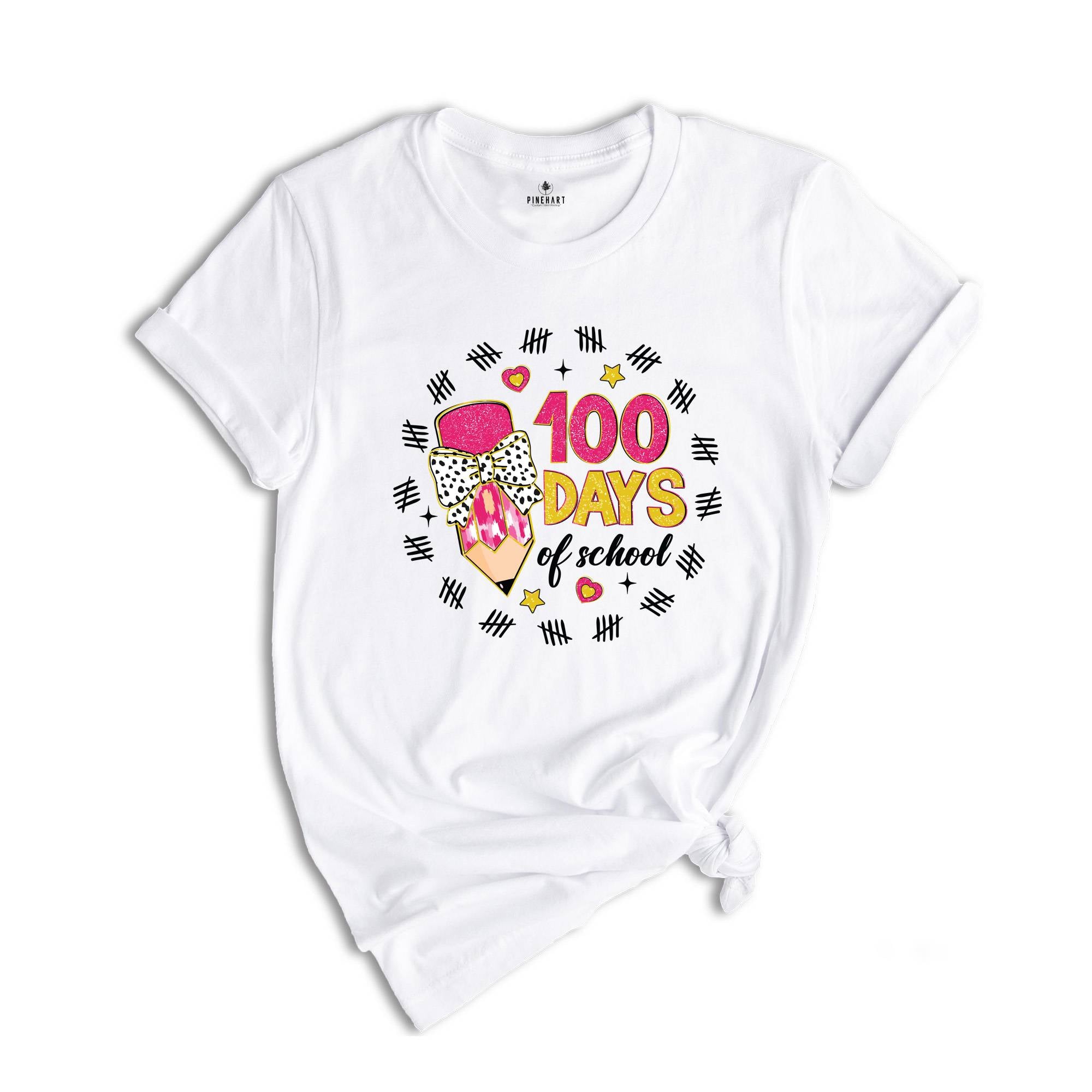 100 Days Of School Shirt, Retro Teacher Shirt, Teacher Shirt, 100 Days Shirt, Counting Teacher Shirt, Pencil Teacher Shirt, 100 Days Gift