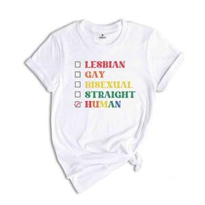 Rainbow Pride Heart Shirt, LGBT Shirt Funny Gift, Pride Shirt Women, Human Rights Awareness Shirt, Gay Pride Month Shirt