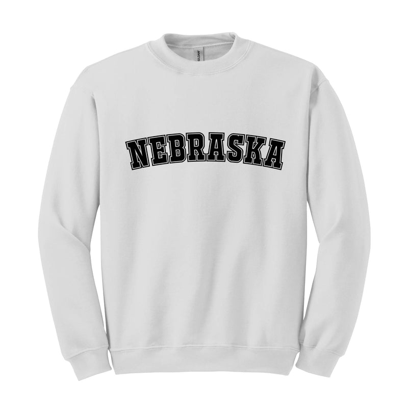 Nebraska Sweatshirt with Vintage Flair, Comfy Nebraska Hoodie, Nebraska State Crewneck, Ideal Gift for Huskers Fan, Nebraska Crewneck