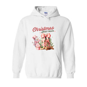 Christmas Sweat Treats Hoodie, Cute Christmas Hoodie, Christmas Gift, Christmas Party, Snowman Hoodie, Women Christmas