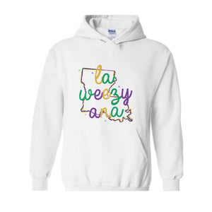 Louisiana Mardi Gras Hoodie, Mardi Gras Hoodie, Louisiana Map Hoodie, Mardi Hoodie, Cute Mom Hoodie, Festival Hoodie, Mom Hoodie