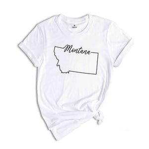 Montana State Shirt, The USA State Shirt, Montana USA Shirt, Montana Map Outline Shirt, US Outline Shirt, United States Shirt