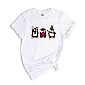 Christmas Penguins Tee, Xmas Animal Shirt Holiday Shirt, Funny Christmas Penguins, Christmas Party Tee, Sweet Xmas Shirt