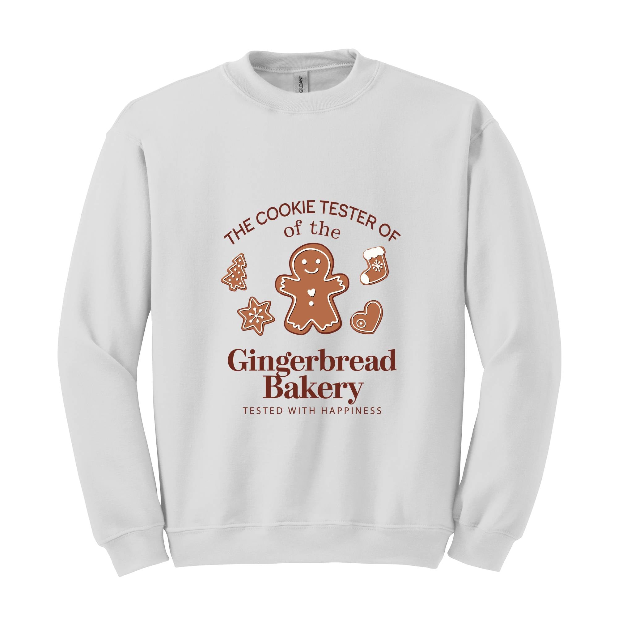 The Cookie Tester Of The Gingerbread Bakery Sweatshirt, Gingerbread Sweatshirt, Christmas Couple Shirt, Funny Santa Sweat, Christmas Gift