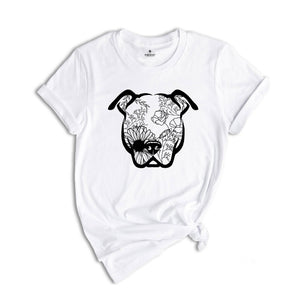 Floral Pitbull Shirt, Pitbull Mom Tee, Pitbull Mama Gift, Cute Pitbull Tee, Dog Mom Gift, Dog Shirt, Dog Lover Gift