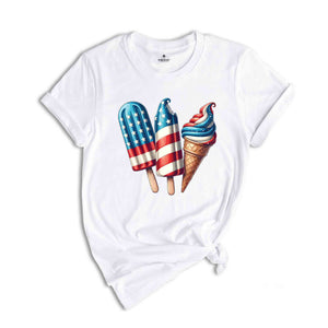 4th of July ice creams Shirt, 4th Of July Shirt, Memorial Day Shirt, Independence Day Shirt, Usa Flag Shirt