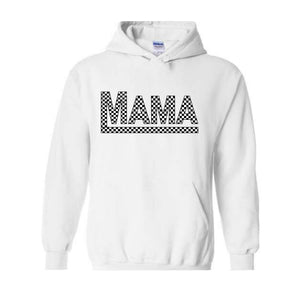 Checkered Mama Sweatshirt, Mom Hoodie, Mother's Day Gift, Cute Mom Hoodie, New Mom Hoodie, Best Mom Hoodie, Grandma Hoodie