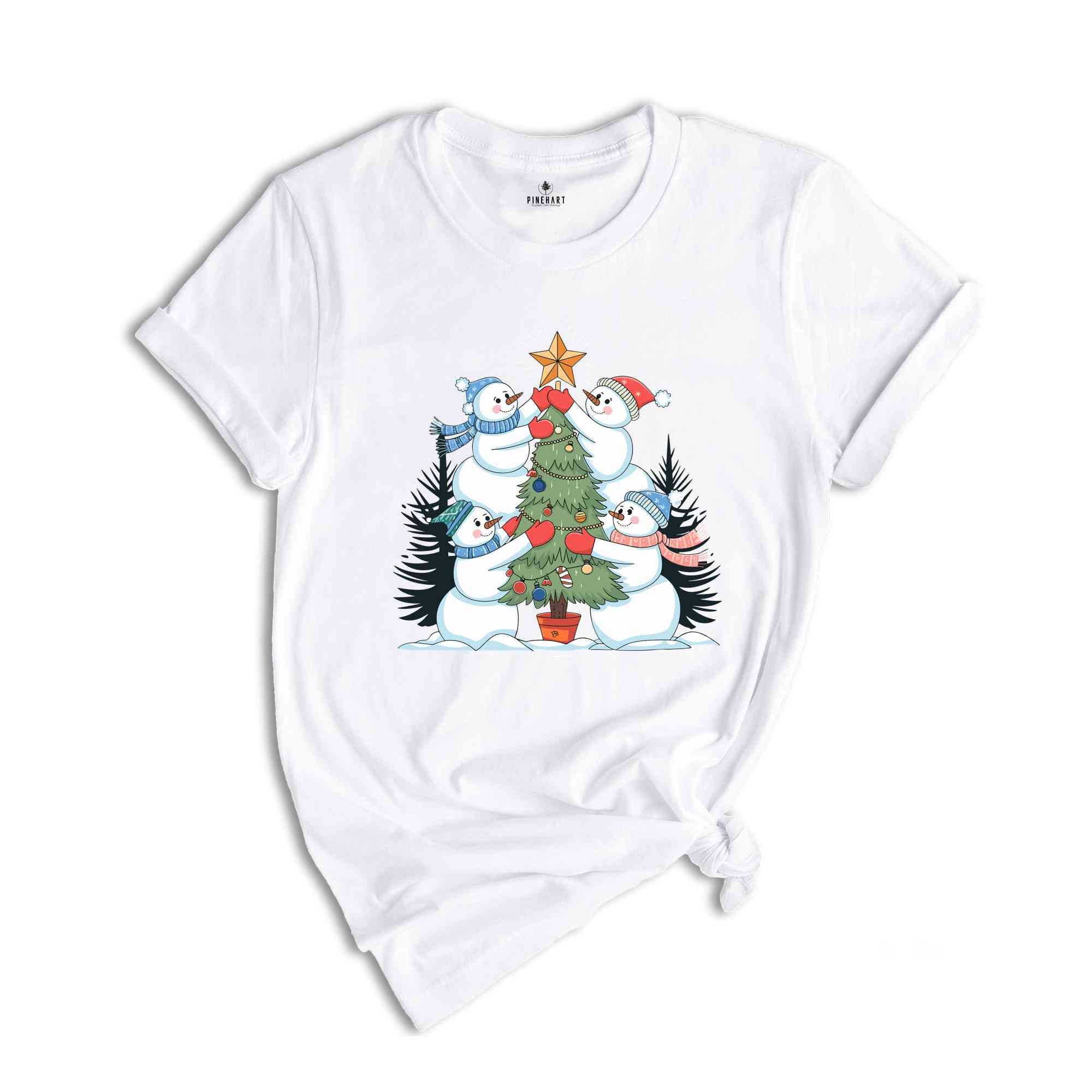 Snowman Shirt, Christmas Tree Shirt, Cute Holiday Tee, Christmas Shirt, Funny Snowman Shirt, Gift for Christmas, Winter Lover Shirt