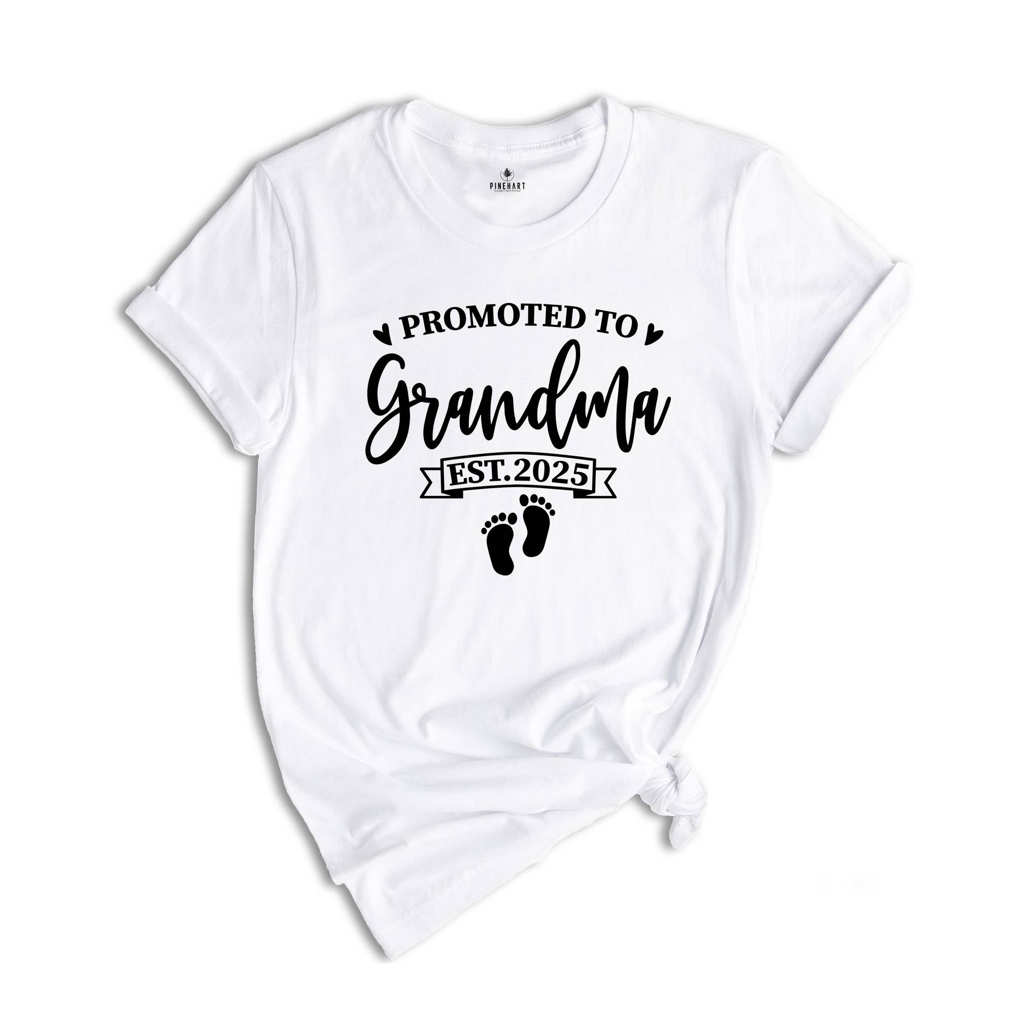 Baby Announcement, Promoted to Grandma, Promoted to Grandpa Est. 2025, New Grandma Shirt, New Grandpa Shirt, Pregnancy Reveal