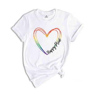 Happy Pride Shirt, Pride Month Shirt, Pride Heart Shirt, Pride Rainbow Shirt, Rainbow Heart Shirt, Pride Month Gift, Bisexual Shirt