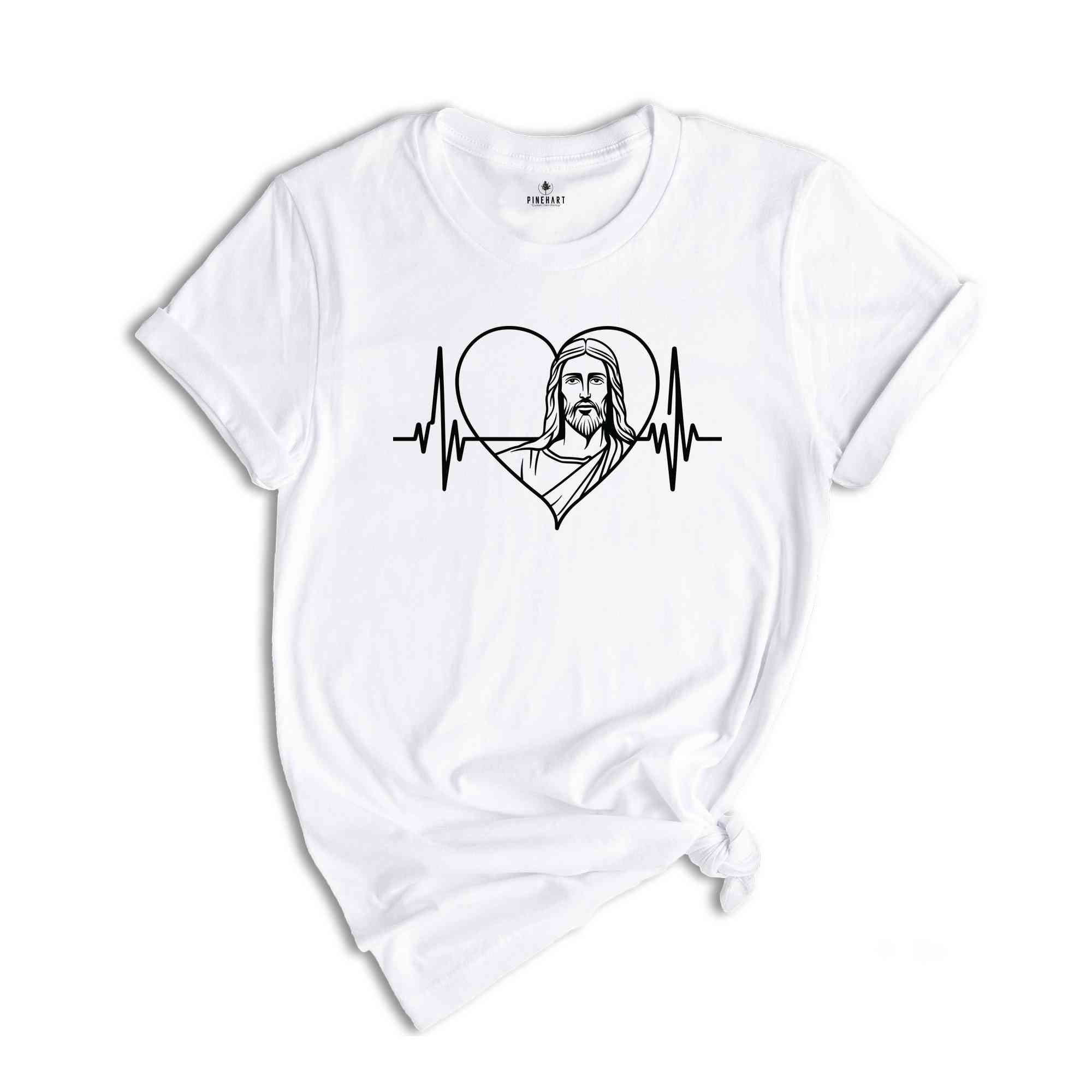 Jesus Heartbeat Shirt, Christian T-Shirt, Religious Shirts, Shirt For Christian, Prayer T-Shirt, Faith Shirt,