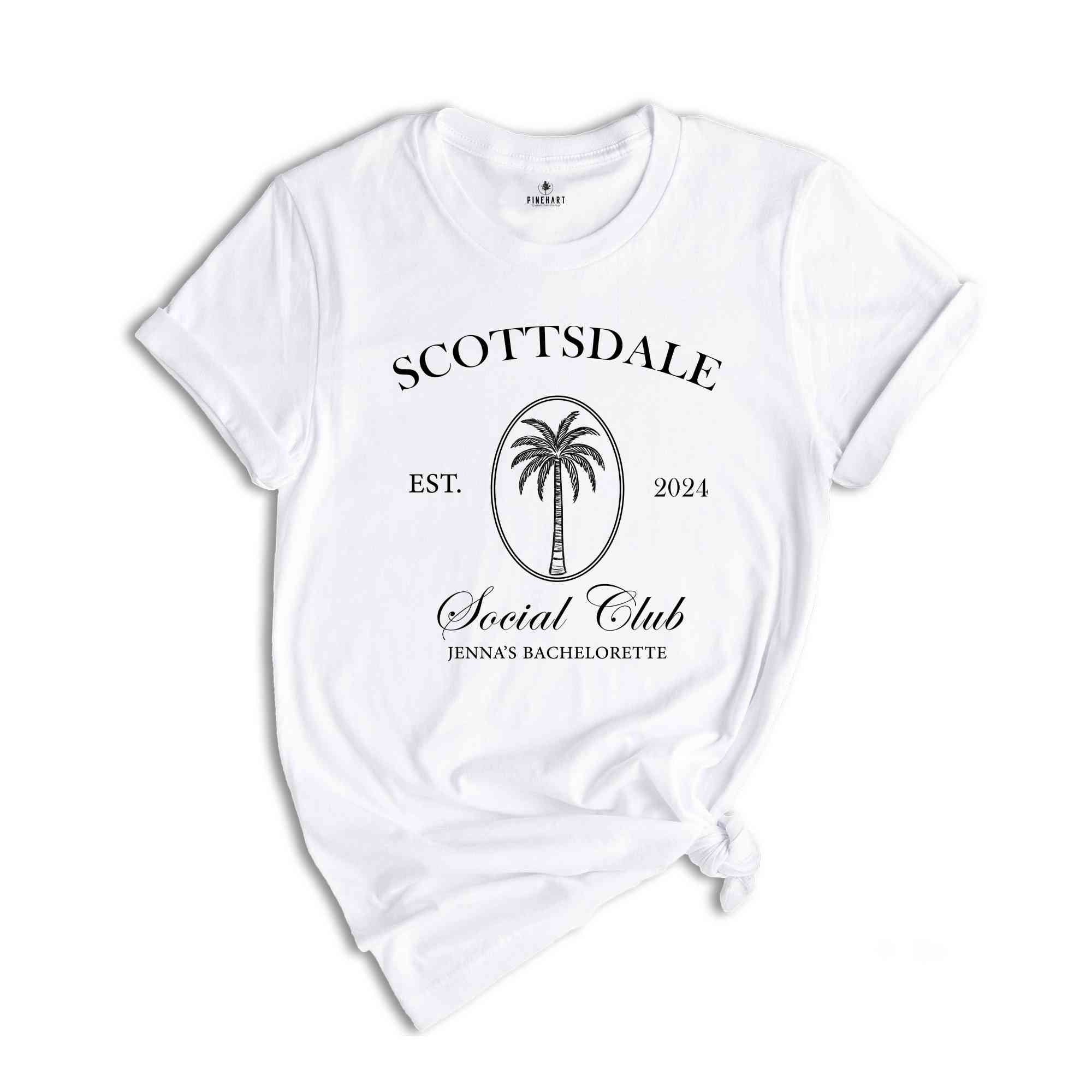 Scottsdale Social Club Shirt, Custom Bachelorette Shirt, Custom Party Shirts, Social Club Shirt, Cocktail Club Shirts, Custom Name Shirt