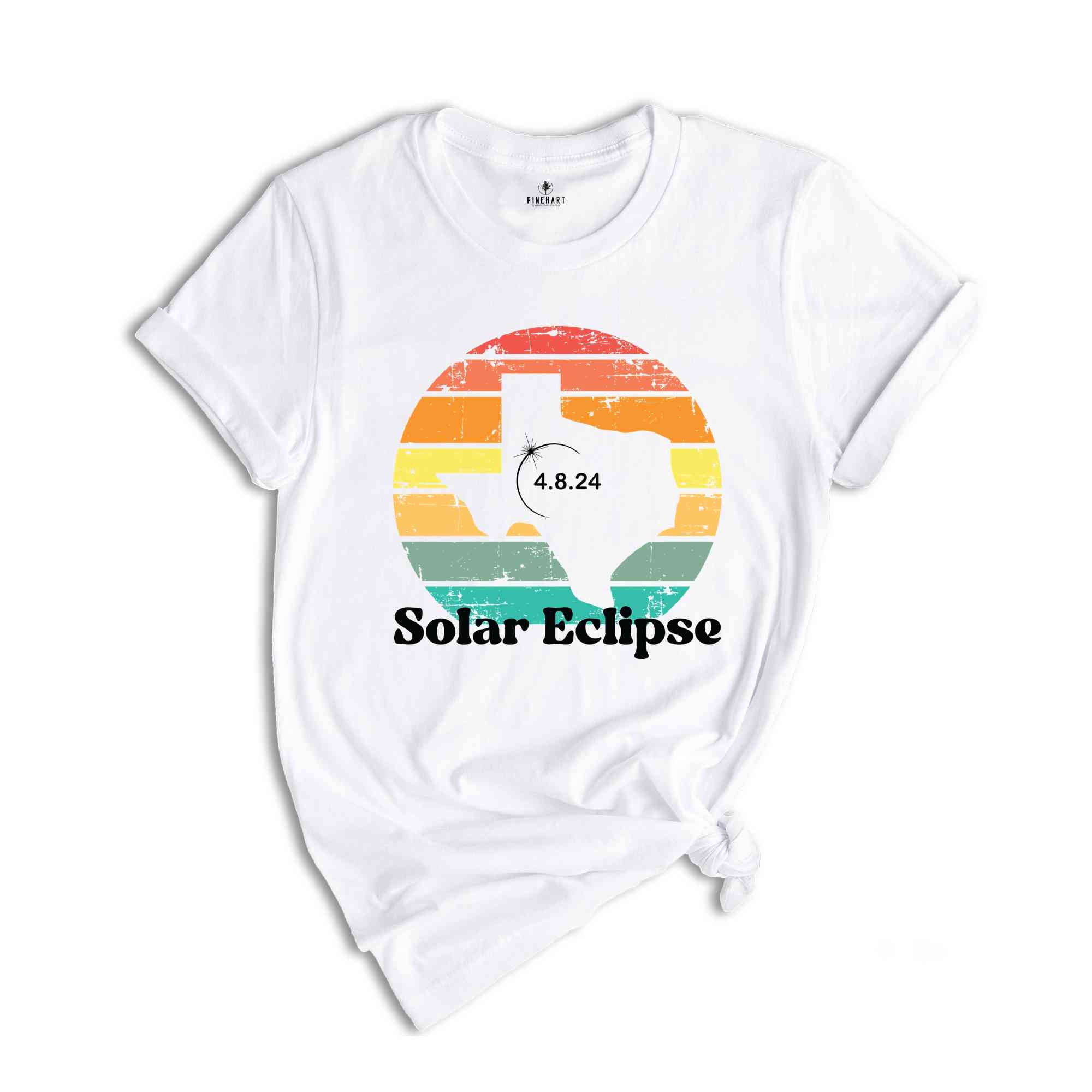 Texas Solar Eclipse T-Shirt, April 8 2024 Solar Eclipse, Total Solar Eclipse Apparel, Solar Eclipse Shirt