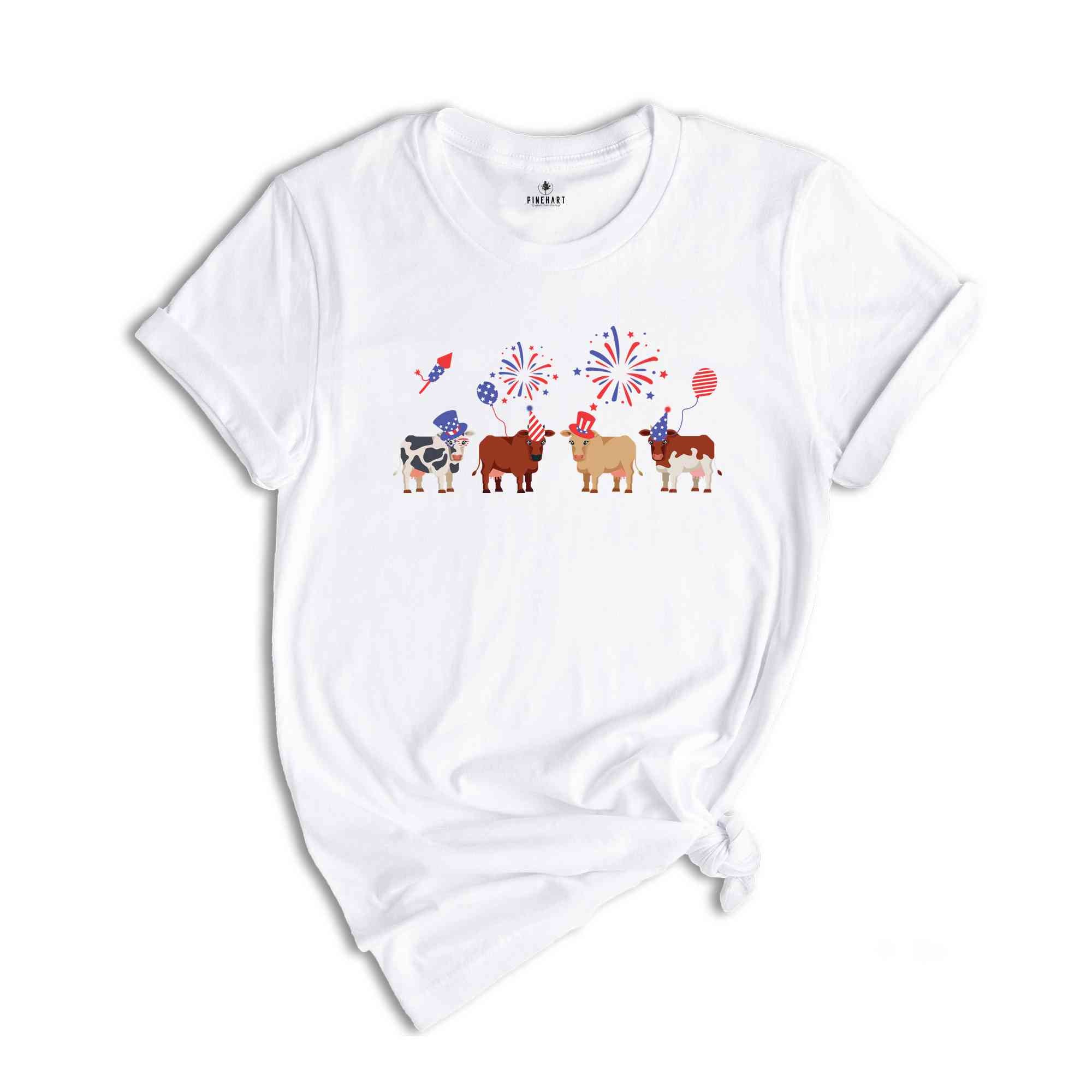 Cute Cows Shirt, 4th Of July Cows Shirt, Cows Shirt, American Flag Shirt, Independence Day Shirt, Western Shirt, Patriotic Shirt, Farm Tee