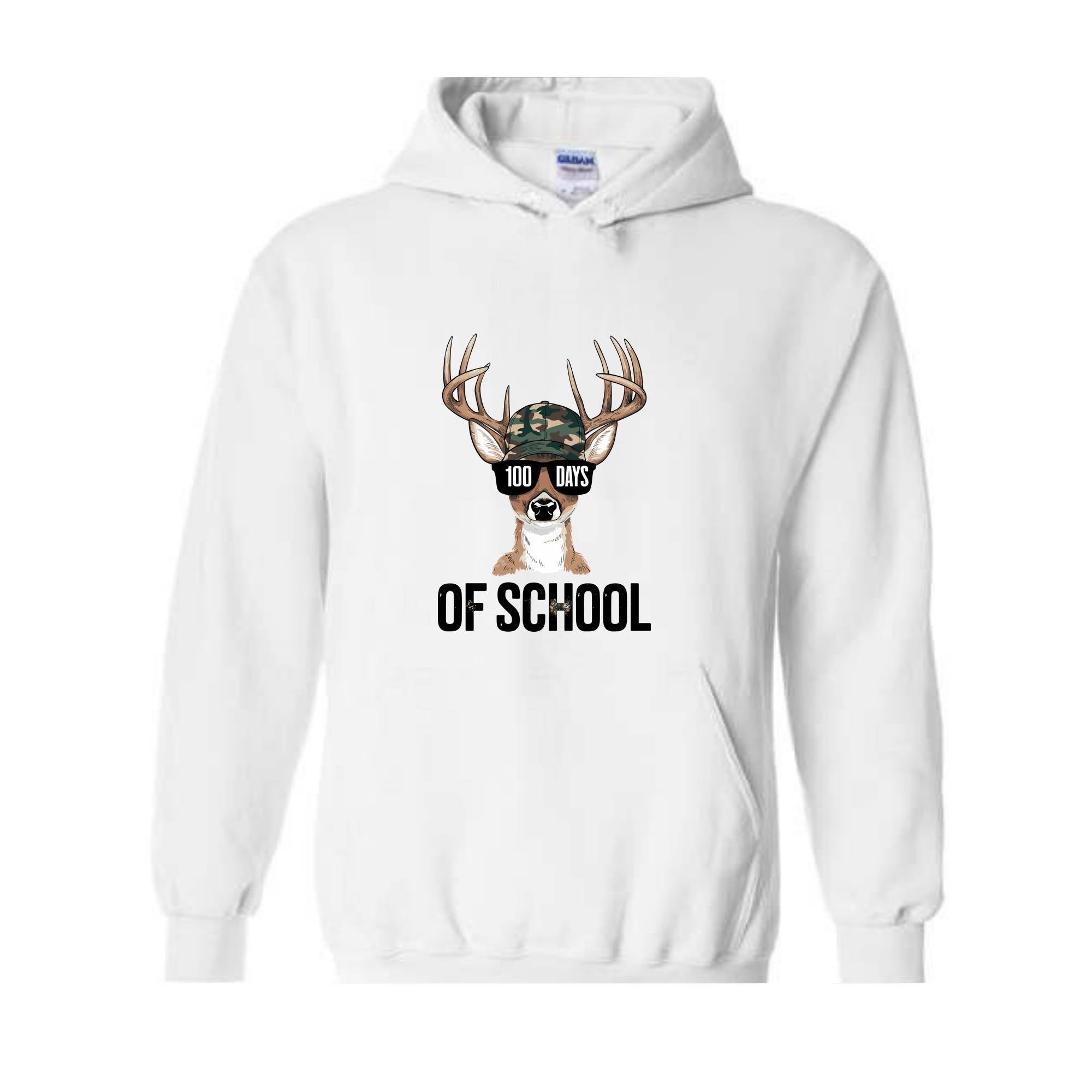 Oh School Hoodie, Bucked' 100 Days of School Hoodie, One hundred days of school, 100 days Hoodie, Deer Hoodie, 100th Day of School Gift