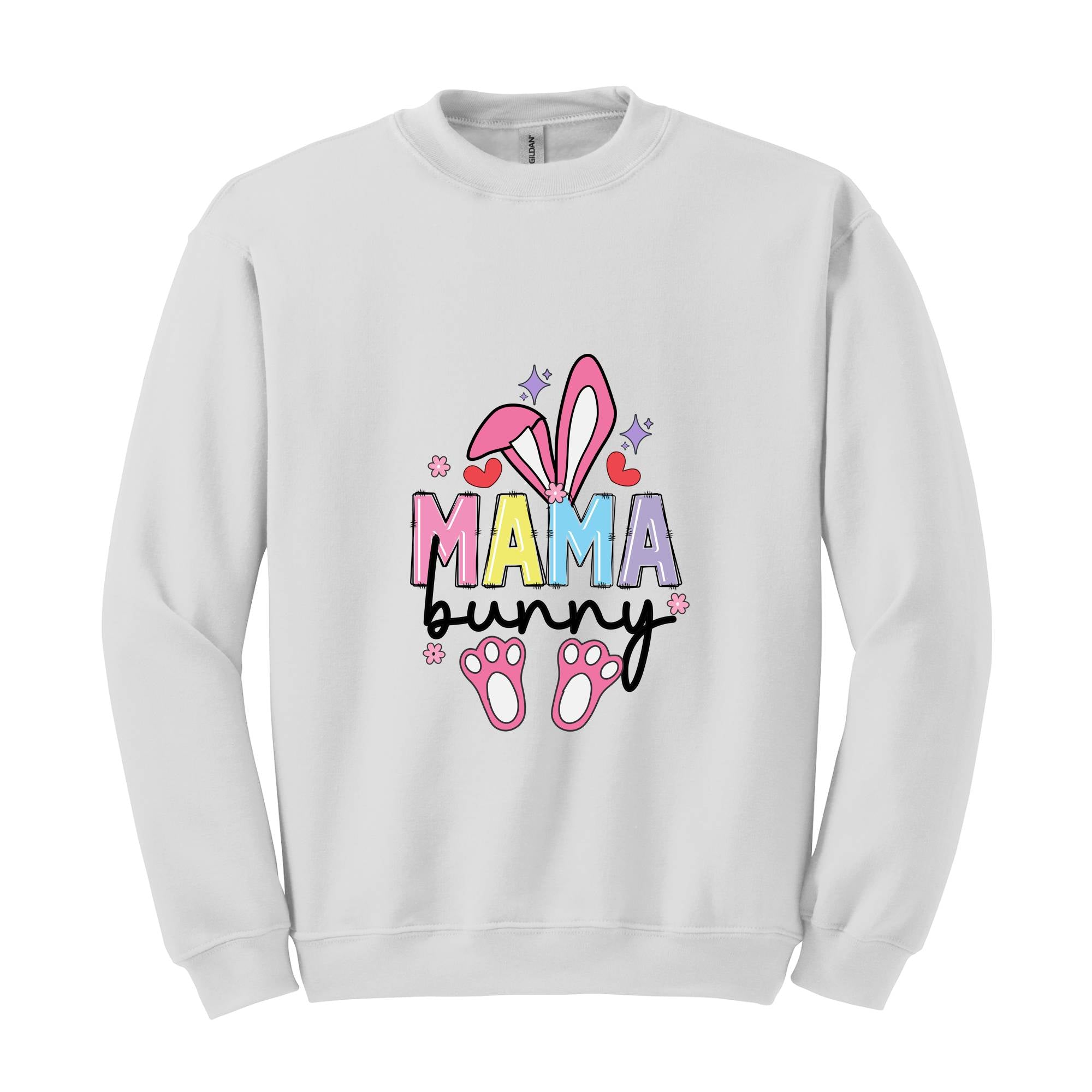 Mama Bunny Sweatshirt, Easter Sweatshirt, Easter Mom Sweatshirt, Mom Easter Day Gift, Bunny Sweatshirt, Happy Easter Day, Rabbit Sweatshirt