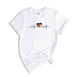 Free Palestine Shirt, Palestine Tee, Support Palestine, Equality Shirt, Palestine Heart Rate Tee, Save Palestine, Save Gaza, Palestine Flag