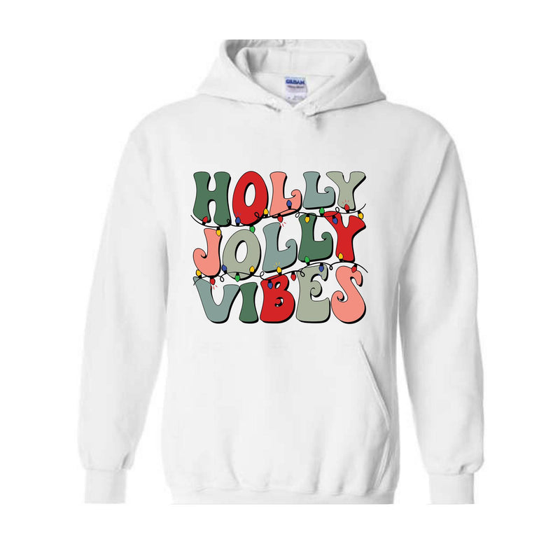 Holly Jolly Vibes Sweatshirt, Retro Christmas Sweatshirt, Christmas Vibes Sweatshirt, Groovy Christmas Sweatshirt, Christmas Vacation