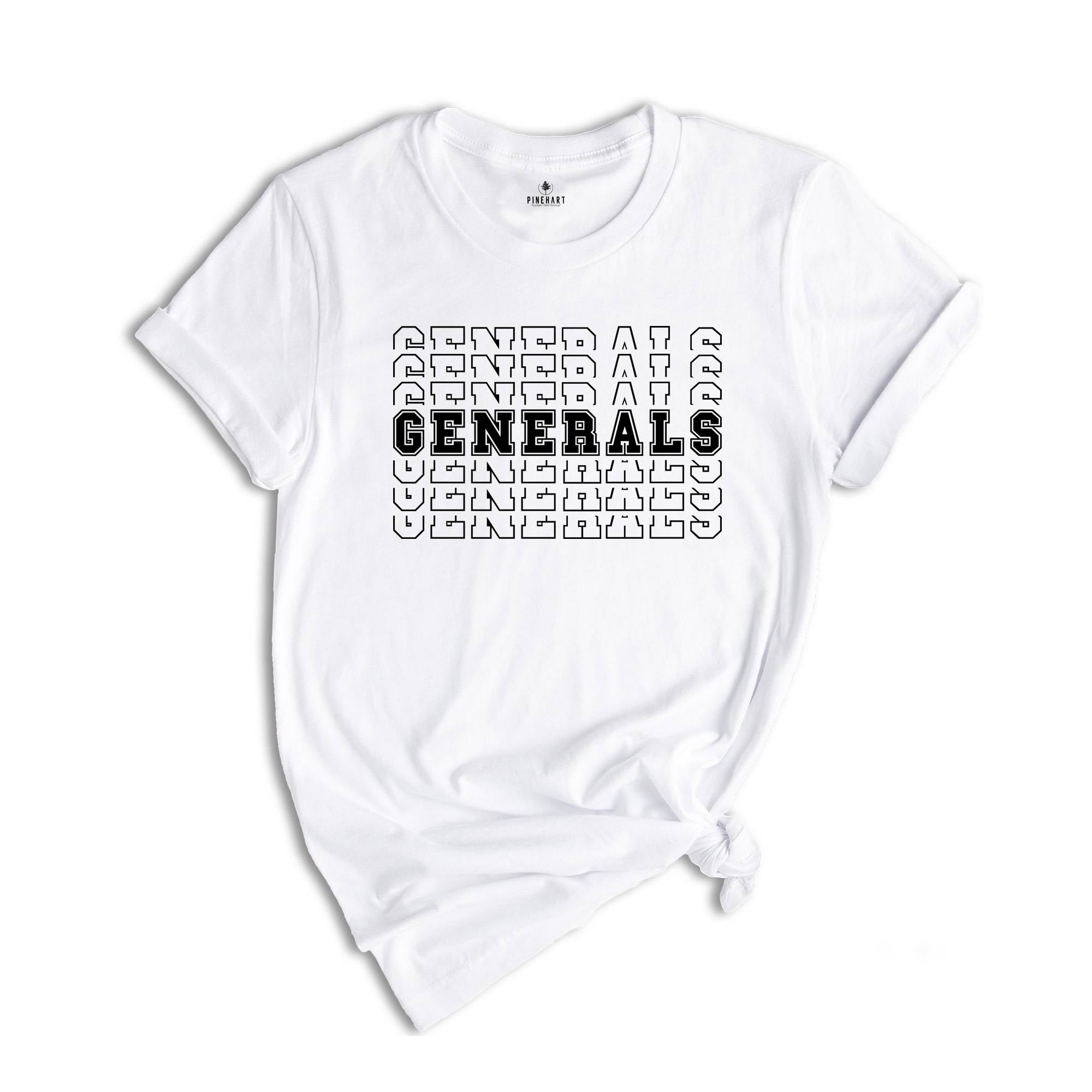 Team Mascot Shirt, Generals Team Shirt, Generals Football Shirt, Generals Fan Shirt, Generals School Shirt, Generals School Spirit