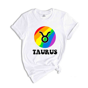 Taurus LGBT Shirt, Zodiac Sign Shirt, Taurus Birthday Shirt, LGBTQ Pride Shirt, Pride Month Shirt, Rainbow Shirt, Zodiac Tshirt