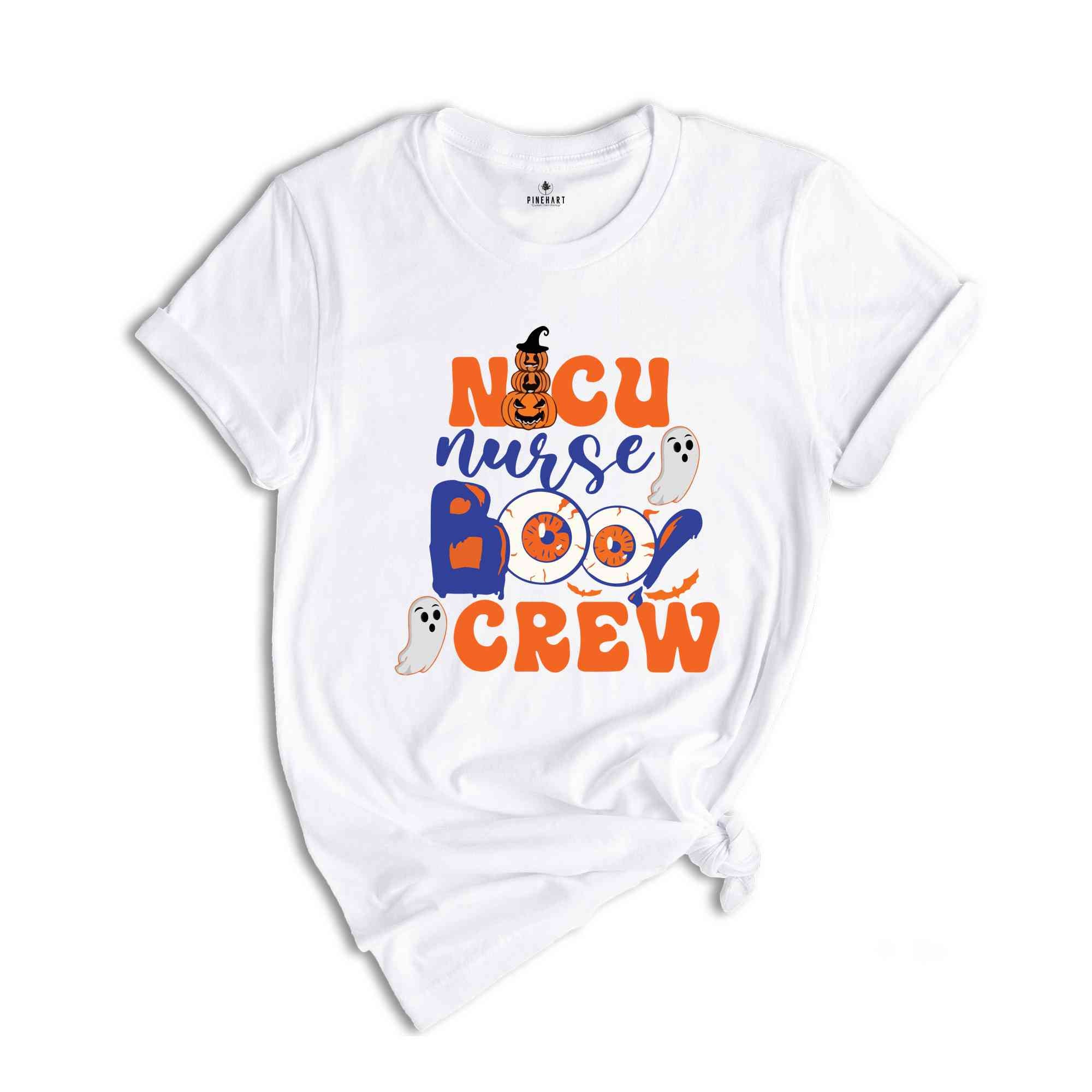 Spooky Neonatal Intensive Care Unit Nurse Gifts For Halloween, NICU Boo Crew Shirt, Halloween NICU Nurse Shirt