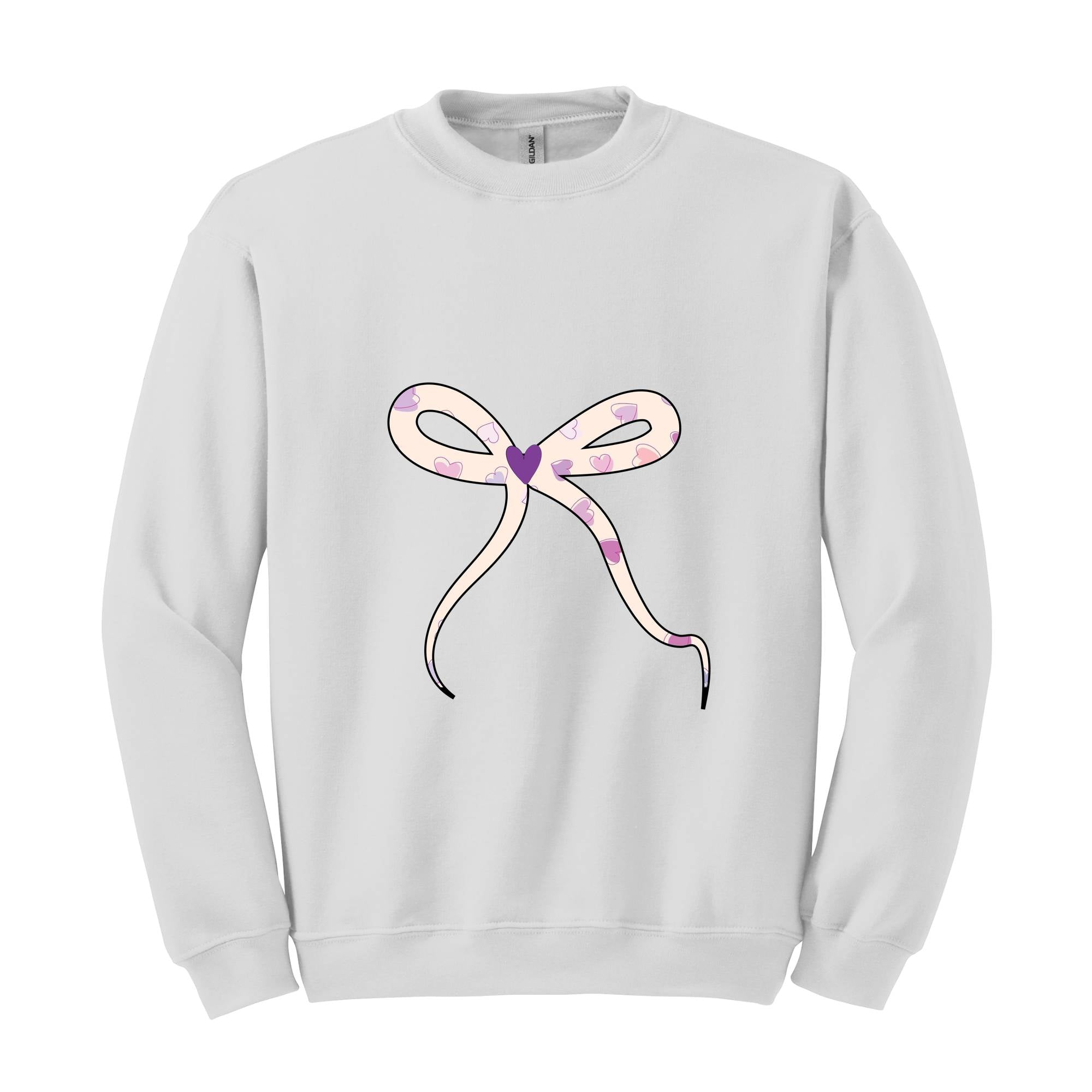 Cute Sweater , A bow sweatshirt , Lovely Sweater , Trendy Sweater , a Pink Bow Sweater , Holiday Sweater , New Year Sweater