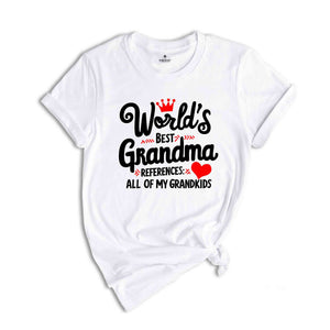 World's Best Grandma Shirt, According to My Grandkids T-Shirt, Mother's Day Gift for Grandma Tee, Gift For Grandma