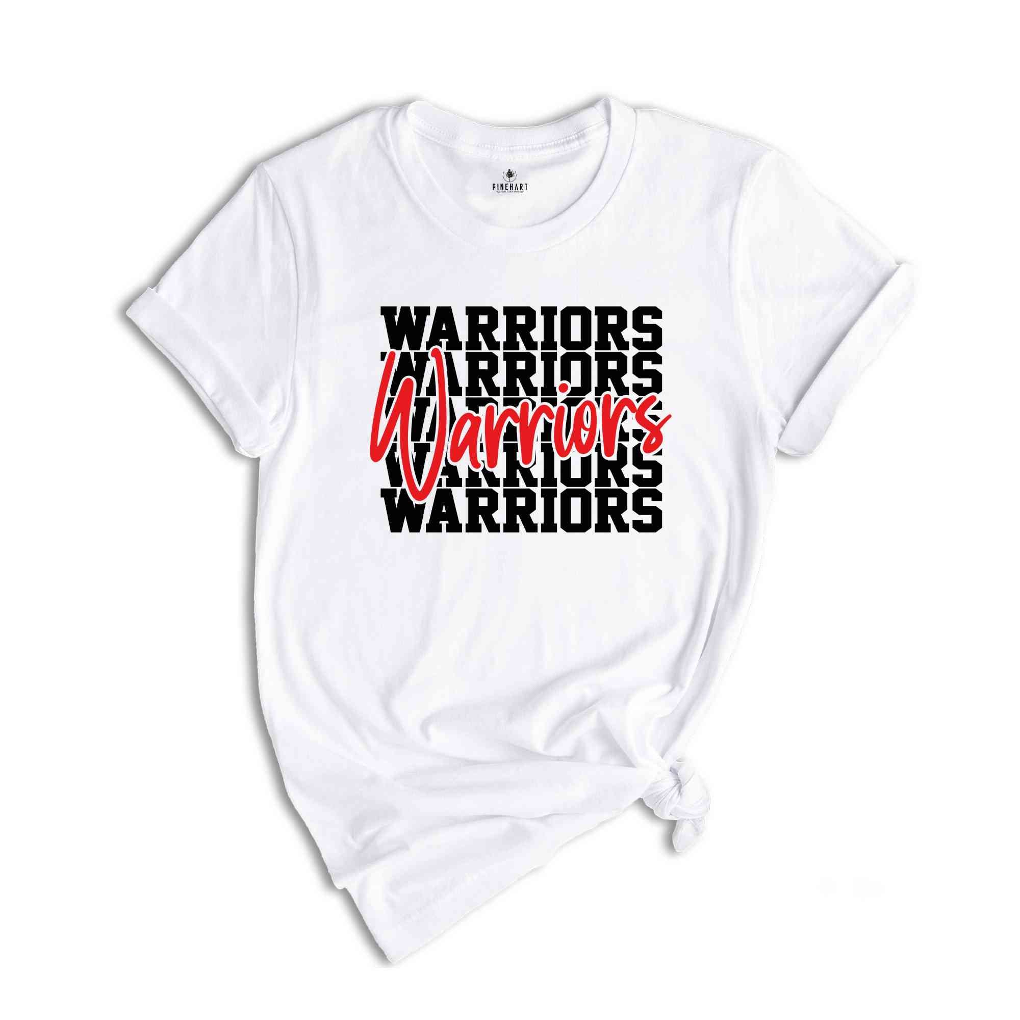 Team Mascot Shirt, Warriors Team Shirt, Warriors Football Shirt, Warriors Fan Shirt, Warriors School Shirt, Warriors School Spirit