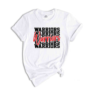 Team Mascot Shirt, Warriors Team Shirt, Warriors Football Shirt, Warriors Fan Shirt, Warriors School Shirt, Warriors School Spirit