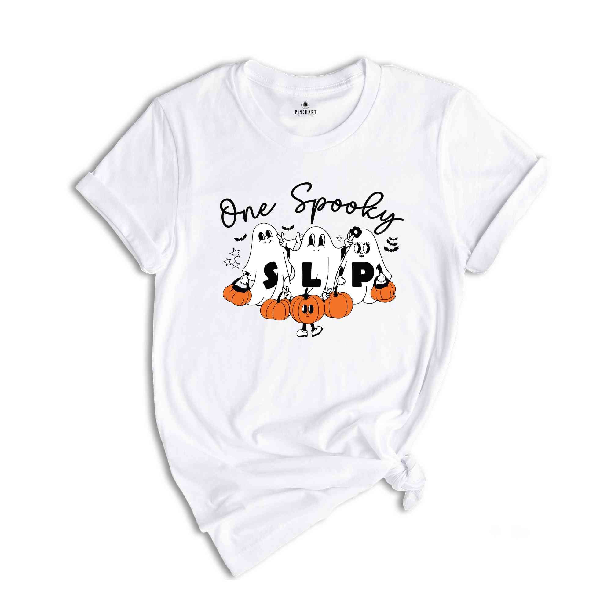 One Spooky SLP T-Shirt, Speech Therapy Halloween Shirt Halloween Speech Therapist T-Shirt, Spooky SLP Gifts