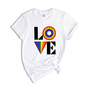 Rainbow Themed Gay Pride Shirt, LGBT Trans Pride Month T-Shirt, Love Wins Gay Rainbow T-Shirt, LGBTQ Ally Tee