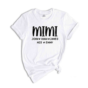 Custom Mimi Shirt, Mother’s Day Shirt, Mom Shirt, Baby Mom Shirt, Custom Names Shirt, Birthday Mom Shirt