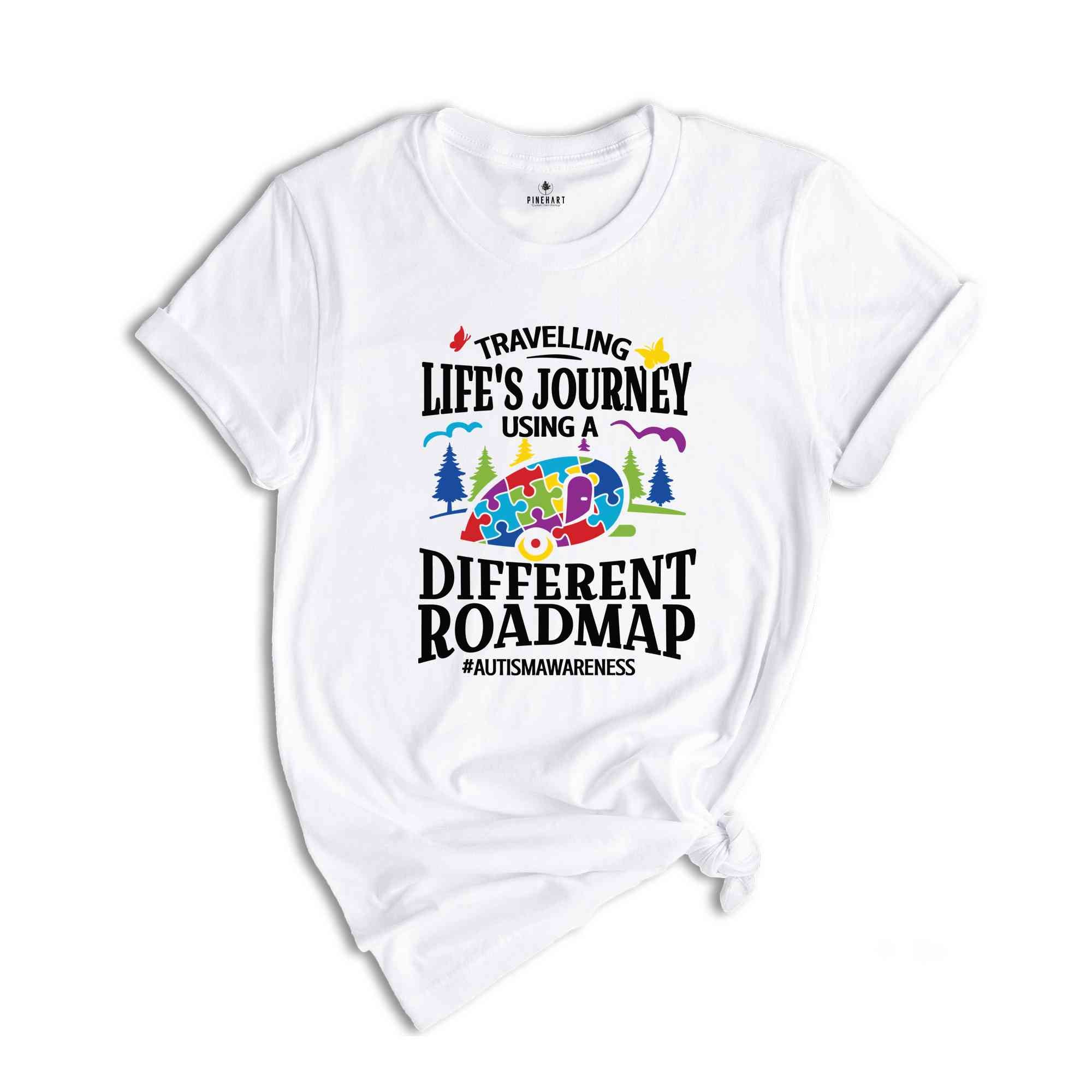 Travelling Life's Journey Using A Different Roadmap Shirt, Autism Awareness Shirt, Autism Pride Shirt, Autism Gift Shirt