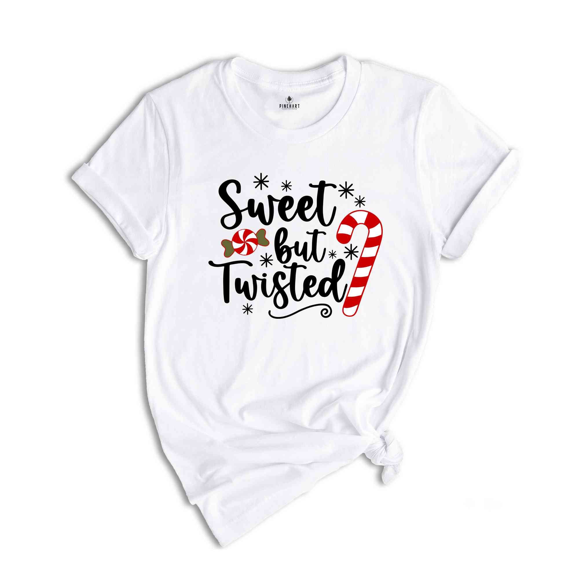 Sweet But Twisted Candy Cane Shirt, Christmas Gift, Winter Costume, Holiday Tee, 2024 Christmas T-Shirt, Christmas Outfit