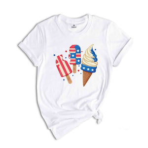 USA Popsicle Shirt, Ice Cream T-Shirt, America Lover Gift, Ice Cream Us Tee, Usa Flag Tees, 4th Of July Gift Tee