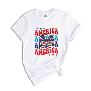 Coquette 4th of July Shirt, American Flag Shirt, USA Shirt, Retro 4th of July Tee, Vintage American Shirt