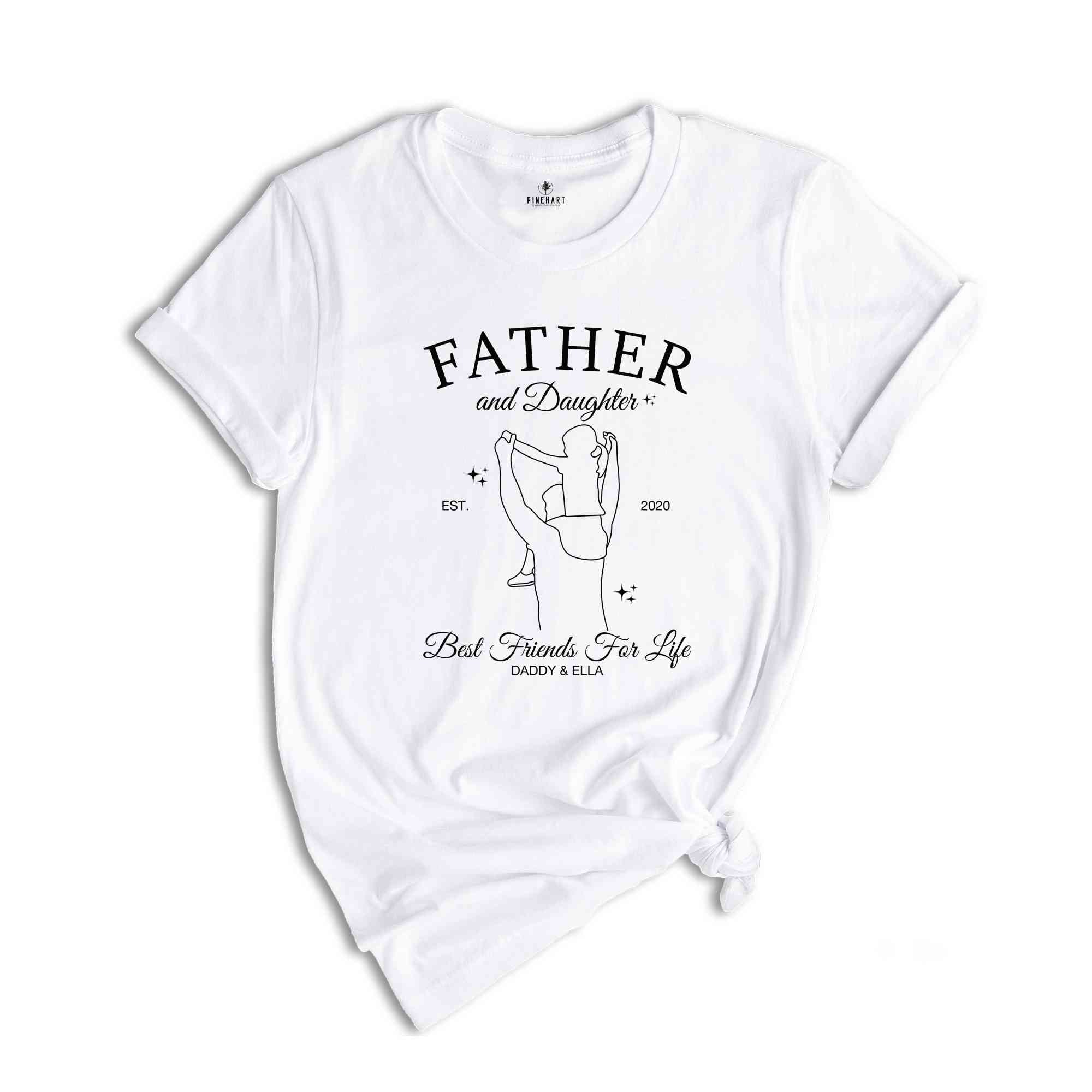 Custom Portrait Father's Day Shirt, Daddy And Me Matching Shirts, Personalized Father And Daughter Shirt, Father Day Gifts