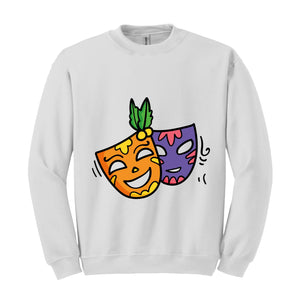 Mardi Gras Carnival Hoodie, Mardi Gras Sweatshirt, Mardi Gras Carnival Sweatshirt, Fat Tuesday Hoodie, Carnival Costume, Mardi Gras Apparel