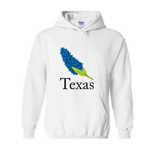 Texas Bluebonnets Hoodie, Texas Hoodie, State Hoodie, Home State Hoodie, Texas Flower Hoodie, Austin Texas Hoodie