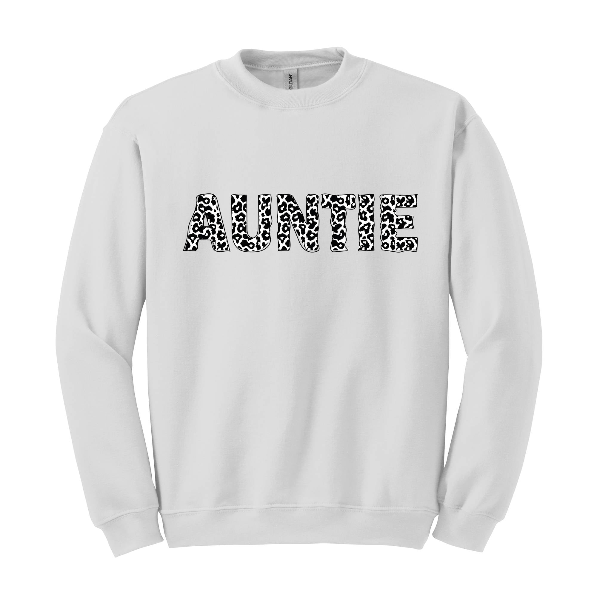 Auntie Sweatshirt, Western Auntie Sweatshirt, Cow Pattern Auntie Sweatshirt, Aunt Sweatshirt, Gift for Aunt, Western Family Gift