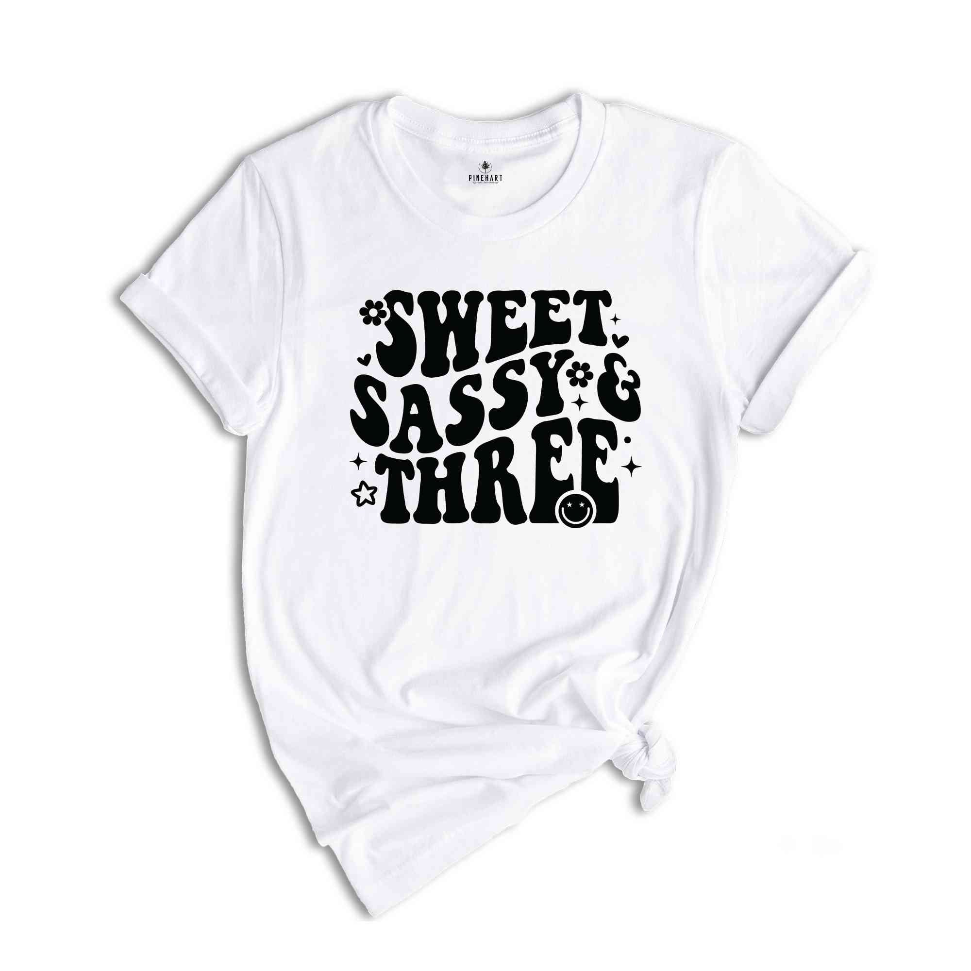 Sweet Sassy Three Shirt, Birthday Girl Shirt, Cute Birthday Shirt, Tie Dye Shirt, Birthday Party Shirt Girl, Birthday Gift, Kids Tshirt