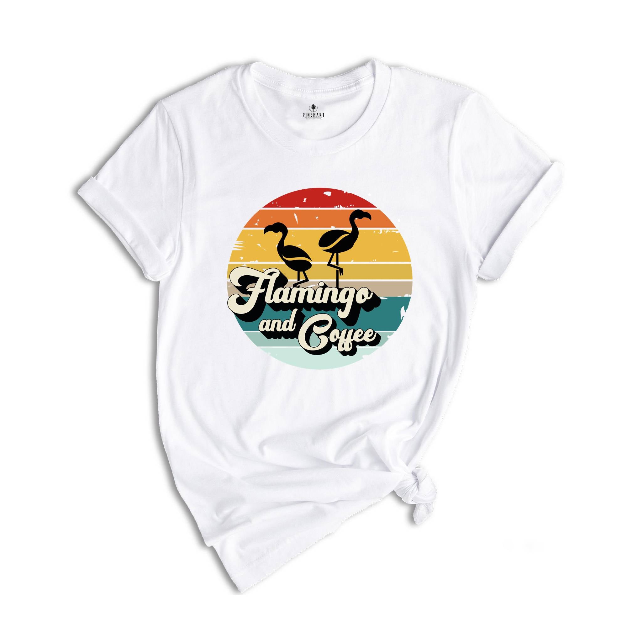 Flamingo and Coffee Shirt, Coffee Lover Tee, Coffee Gifts, Flamingo T Shirt, Coffee Flamingo Gift, Barista Shirt, Cute Coffee Shirt