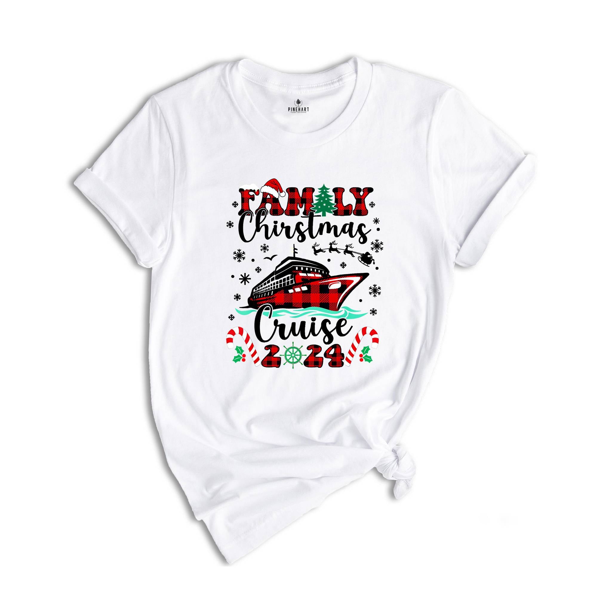 Custom Christmas Cruise 2024 Shirt, Family Christmas Cruise T-Shirt, Cruise Group Shirt, Christmas Family Vacation Shirt