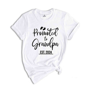 Promoted to Grandma Grandpa Est 2024 Shirt, Matching New Grandma Shirt, New Grandpa Shirt, Grandparents Shirt, Funny Gender Reveal Shirt