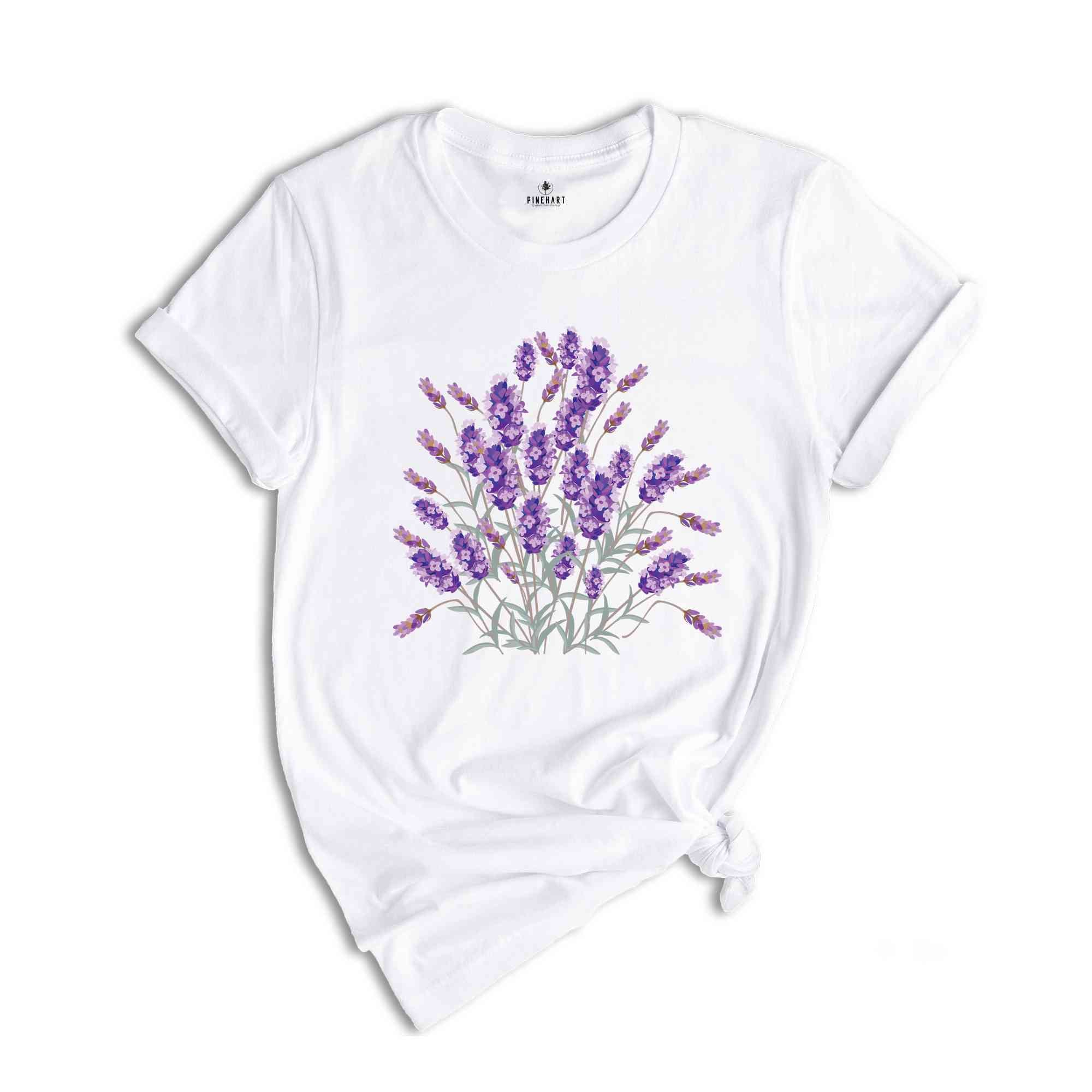 Lavender Flower Shirt, Vintage Lavender Flower Shirt, Boho Wildflowers Shirt, Vintage Botanical Flower Shirt, Gardening Shirt, Nature Shirt